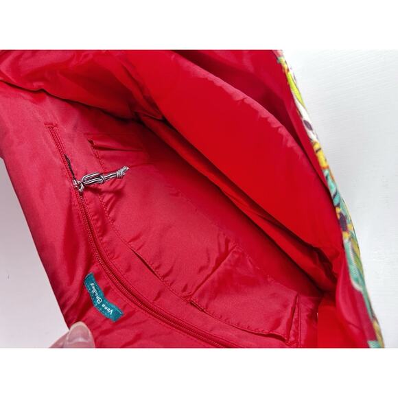 Vera Bradley RUMBA Messenger Laptop Weekender Bag Tropical Floral Pink EUC - Picture 3 of 14